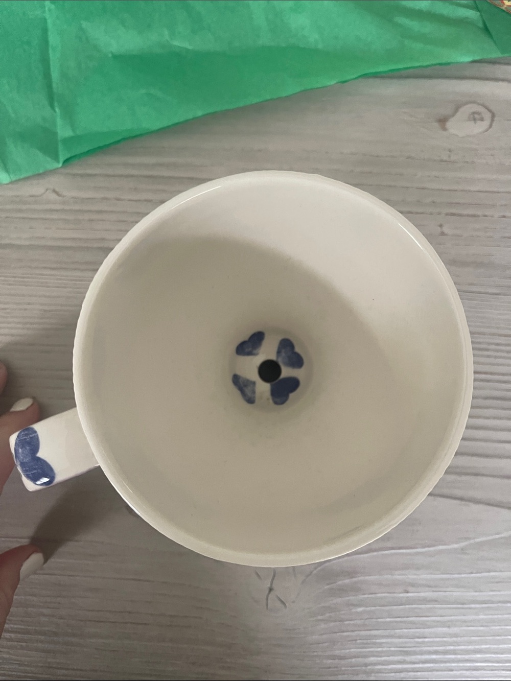 Anthropologie Cream Ceramic pour over coffee mug. great gift!! - Picture 3 of 5